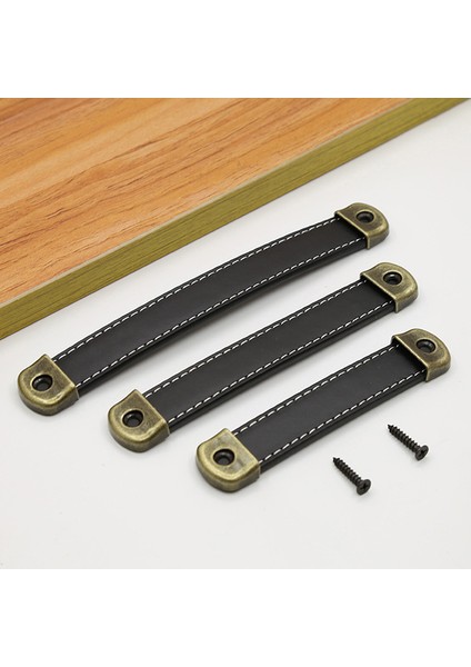 Mobilya Kolları Dolap Çekmece Kapı Çekme Deri Mutfak Dolabı Kolları Katmanı (Yurt Dışından) indirimleri