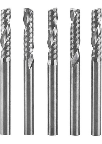Parmak Freze Kesicisi Düz Şaft Tek Kenarlı 3.175MM Şaft Çapı Kesme 12MM Kenar Uzunluğu Tungsten Çeliği 5 Adet (Yurt Dışından)