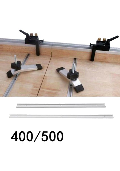 Alüminyum Çubuk Kaydırıcı T-Tracks Masa Testere Ölçme Çubuğu Için T-Yuvası Jig Fikstürü (400MM) (Yurt Dışından)