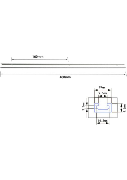 Alüminyum Çubuk Kaydırıcı T-Tracks Masa Testere Ölçme Çubuğu Için T-Yuvası Jig Fikstürü (400MM) (Yurt Dışından)