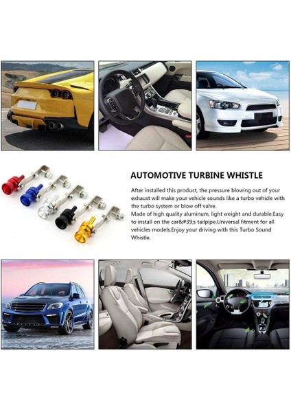 Evrensel Araba Turbo Ses Düdük Borusu Egzoz Susturucu (Yurt Dışından)