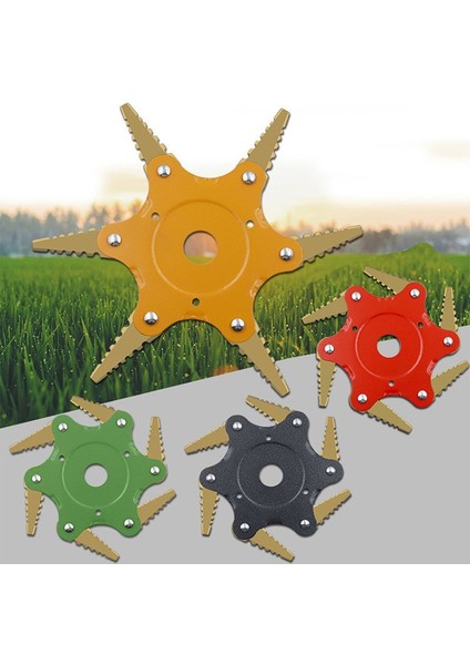 Dası 6 Yapraklar Çim Biçme Makinesi Bıçak Metal Çalı Kesici Bıçaklar Düzeltici Bıçak Ev Bahçe Çim Makası Kafa Biçme Bıçağı Çim Biçme Makinesi Için (Yurt Dışından) fırsatları