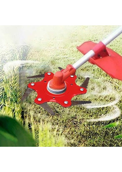 Dası 6 Yapraklar Çim Biçme Makinesi Bıçak Metal Çalı Kesici Bıçaklar Düzeltici Bıçak Ev Bahçe Çim Makası Kafa Biçme Bıçağı Çim Biçme Makinesi Için (Yurt Dışından) indirimleri