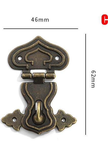 Antika Çile Mobilya Toka Toka Kilit Hediye Kutusu Bavul Çile Vintage Dekor Mpj (Yurt Dışından)