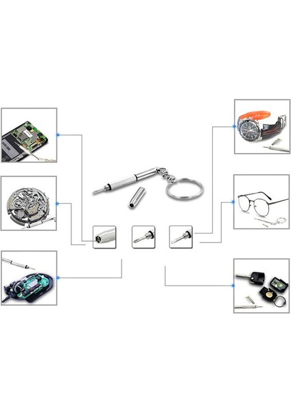 In 1 Gözlük Tornavida Taşınabilir Anahtarlık Tornavida Saat Tamir Takımı Araçları Güneş Işığı Süper Mağaza (Yurt Dışından) modelleri