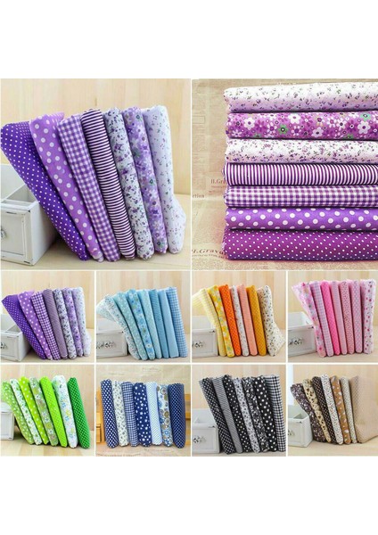 Adet 25*25 cm Renkli Pamuklu Kumaş Kumaş Dikiş Patchwork Çeşitli Ön Kesim Yağ Çeyrek Paket Dıy El Yapımı Zanaat Malzemesi (Yurt Dışından)