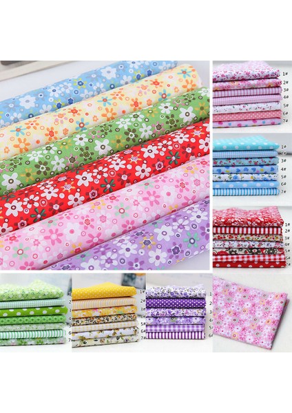 Adet 25*25 cm Renkli Pamuklu Kumaş Kumaş Dikiş Patchwork Çeşitli Ön Kesim Yağ Çeyrek Paket Dıy El Yapımı Zanaat Malzemesi (Yurt Dışından)