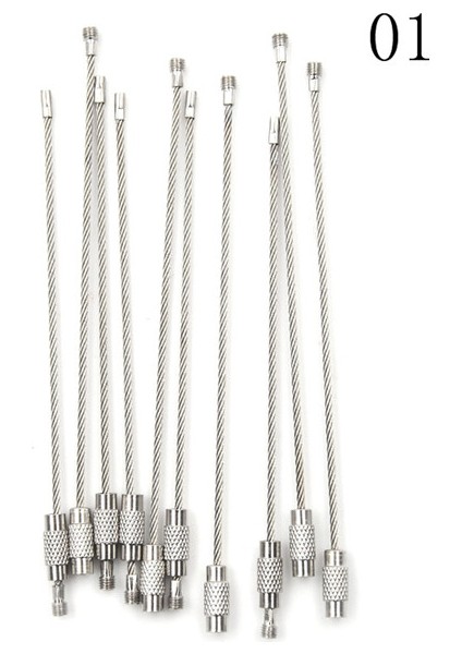 10 Adet Moda Yürüyüş Aracı Tel Anahtarlık Kablo Anahtarlık Paslanmaz Çelik 10/15/20CM Podazz (Yurt Dışından) fiyatları