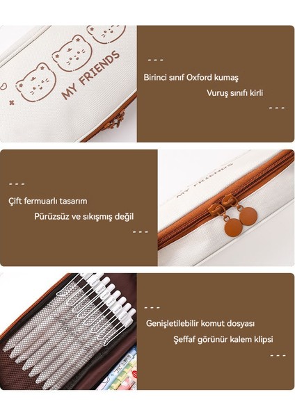 Öğrenci Tuval Kalem Çantası Büyük Kapasiteli Kalem Kutusu Ins Tarzı Kırtasiye Kutusu (Yurt Dışından) fiyatları