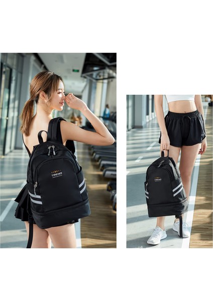 Ayakkabı Bölmeli ve Islak ve Kuru Ayırma Bayan Spor Sırt Çantası Katlanabilir Spor Çantası Seyahat Çantası (Yurt Dışından) fiyatları