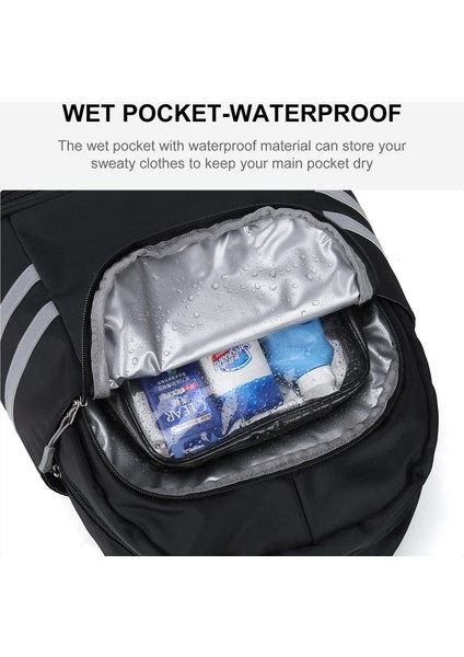 Ayakkabı Bölmeli ve Islak ve Kuru Ayırma Bayan Spor Sırt Çantası Katlanabilir Spor Çantası Seyahat Çantası (Yurt Dışından) fırsatları