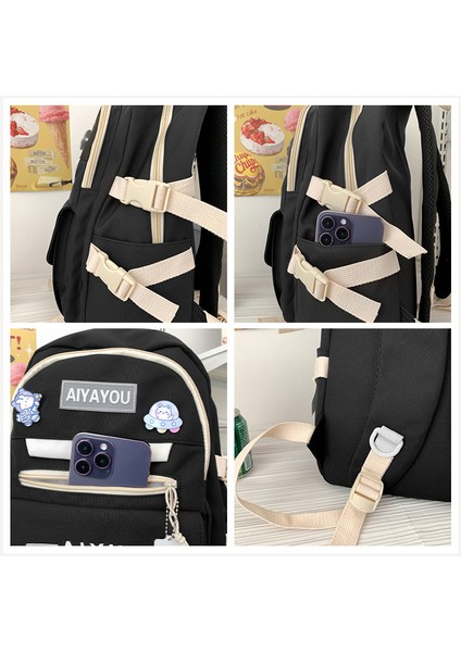 Büyük Kapasiteli Öğrenci Okul Çantası Çok Bölmeli Sırt Çantası Askılı (Yurt Dışından) modelleri