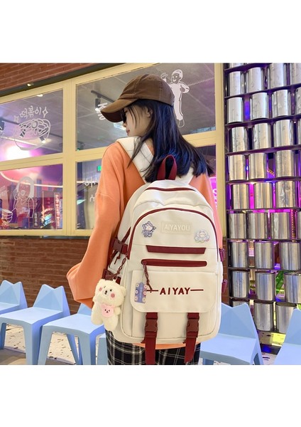 Büyük Kapasiteli Öğrenci Okul Çantası Çok Bölmeli Sırt Çantası Askılı (Yurt Dışından) indirimleri