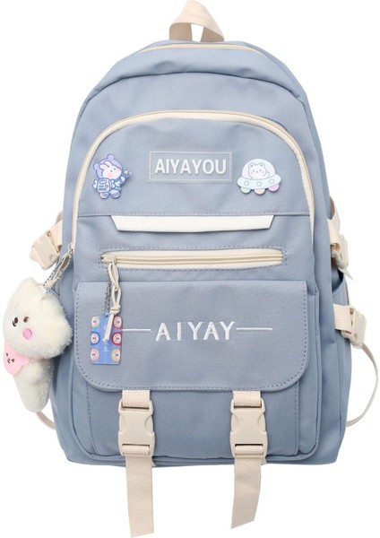 Büyük Kapasiteli Öğrenci Okul Çantası Çok Bölmeli Sırt Çantası Askılı (Yurt Dışından)