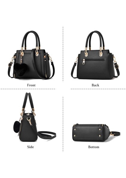 Büyük Kapasiteli Omuz Çantası Kadın Günlük Crossbody Çanta Deri Tote Çanta (Yurt Dışından)