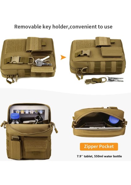 Açık Taktik Crossbody Çanta Banliyö Omuz Çantası Anahtar Pozisyon Messenger Çanta (Yurt Dışından) modelleri