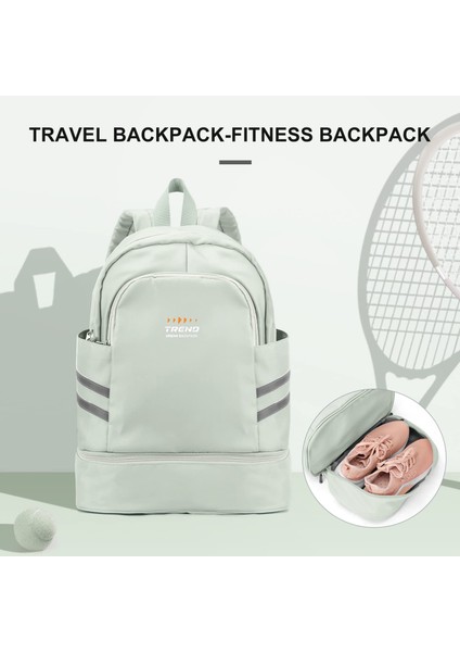 Ayakkabı Bölmeli ve Islak ve Kuru Ayırma Bayan Spor Sırt Çantası Katlanabilir Spor Çantası Seyahat Çantası (Yurt Dışından) modelleri