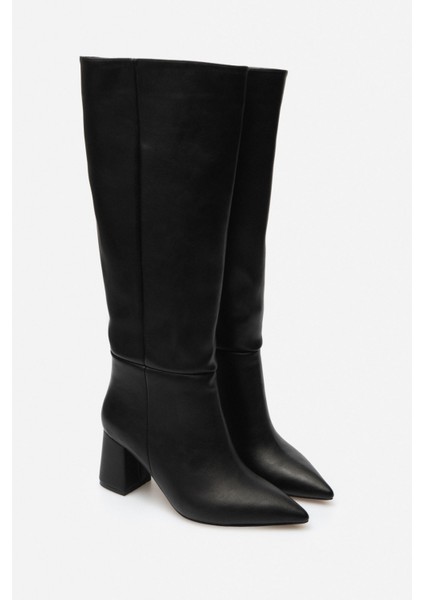 Briar Siyah Mat Sivri Burun Kadın Topuklu Çizme modelleri