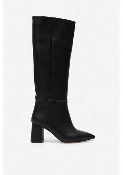 Briar Siyah Mat Sivri Burun Kadın Topuklu Çizme fırsatları