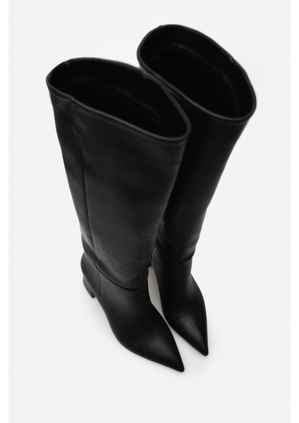Briar Siyah Mat Sivri Burun Kadın Topuklu Çizme indirimleri