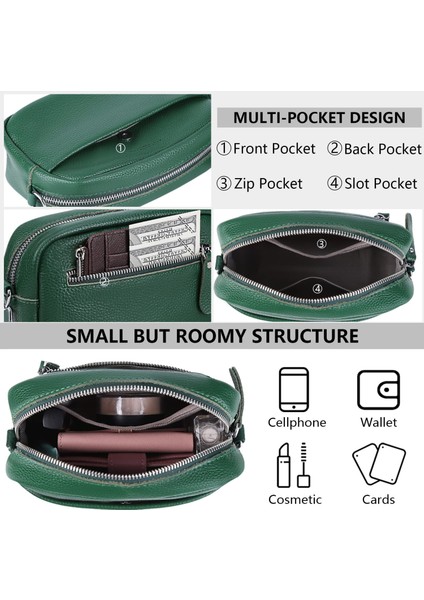 Ilk Katman Inek Derisi Omuz Çantası Kadın Hakiki Deri Rahat Crossbody Çanta (Yurt Dışından)