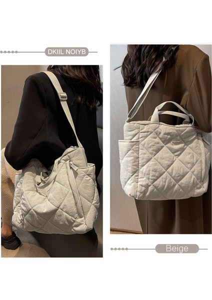 Büyük Kapasiteli Çanta Banliyö Omuz Çantası Hafif Kapitone Çanta Crossbody Çanta (Yurt Dışından)