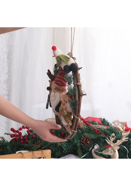 Noel Dedektif Işleri Elk Snowman Elk Vine Ring Pendant (Yurt Dışından) modelleri