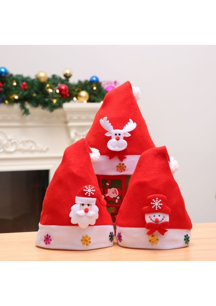 Noel Şapkası, Parti Karnaval Şapkası, Çocukların Noel Şapkası, Mücevher Şapkası, Dekorativ Şapkası (Yurt Dışından)