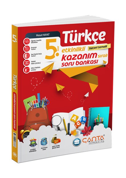 Çanta Yayınları 5.Sınıf Türkçe Etkinlikli Kazanım Soru Bankası