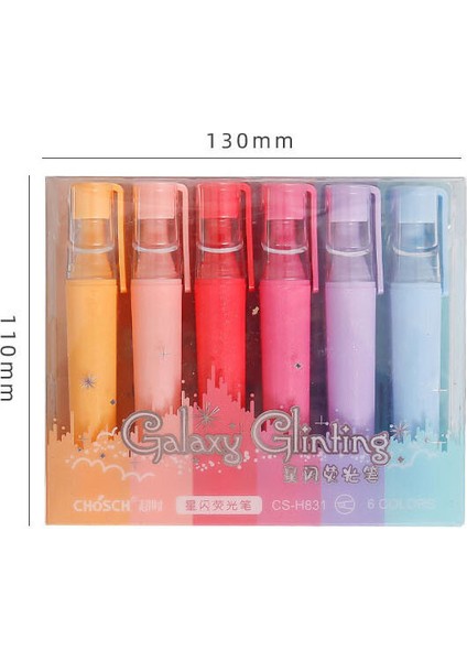 Chosch Highlighter Gala x y Glinting Fosforlu 6'lı Fosforlu Kalem modelleri