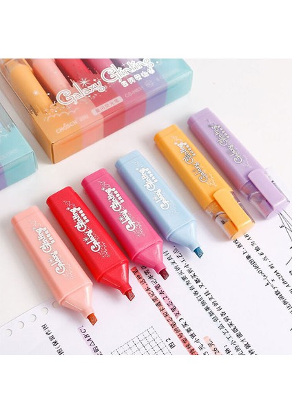 Chosch Highlighter Gala x y Glinting Fosforlu 6'lı Fosforlu Kalem fırsatları