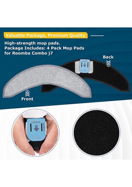 12 Adet Kauçuk Fırçalar Hepa Filtreler Yan Fırça Paspas Bezi Combo J7 + Robotik Elektrikli Süpürge Parçaları (Yurt Dışından)