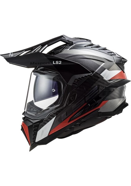 Explorer C Karbon Frontıer Tıtanıum-Kırmızı Kask