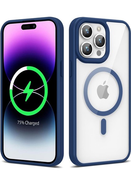 Apple iPhone 14 Pro Max Kılıf Sararmaz Magsafe Şeffaf Kapak Ege