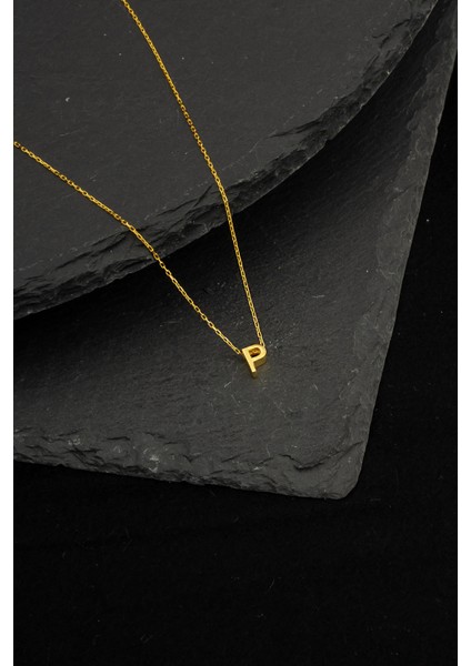 925 Ayar Gümüş Üç Boyutlu Harf Kolye