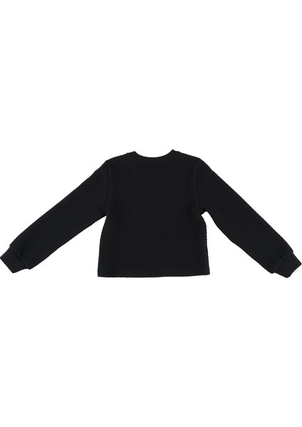 Kız Çocuk Dokulu Örme Sweatshirt modelleri