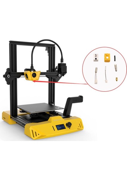 3D Yazıcı Parçaları Hotend Ekstrüzyon Kafası Memesi Termistör Isıtma Çubuğu Isıtma Bloğu ve Silikon Kol Topçu Hornet (Yurt Dışından)