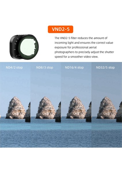 Mini 3pro Için Filtre Ayarlanabilir Taşınabilir Karartma Aynası Mini 3 Lens Koruma Aksesuarları, Vnd2-5 (Yurt Dışından)