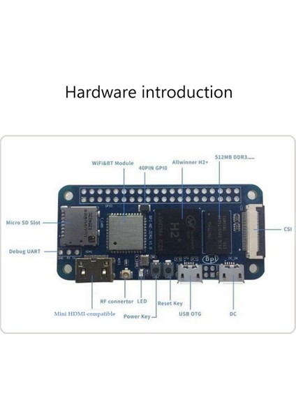 Muz Pi Için -M2 Sıfır Geliştirme Kurulu -Core 512MB Allwinner H3 Çip Sıfır W'ye Benzer (Yurt Dışından)