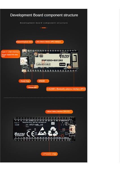 Lora Geliştirme Kurulu Için ESP32 Lora Kablosuz Çubuk Lite V3 863/868-915/928 Hz SX1276 ESP32-PICO-D4 ESP32 (Yurt Dışından)