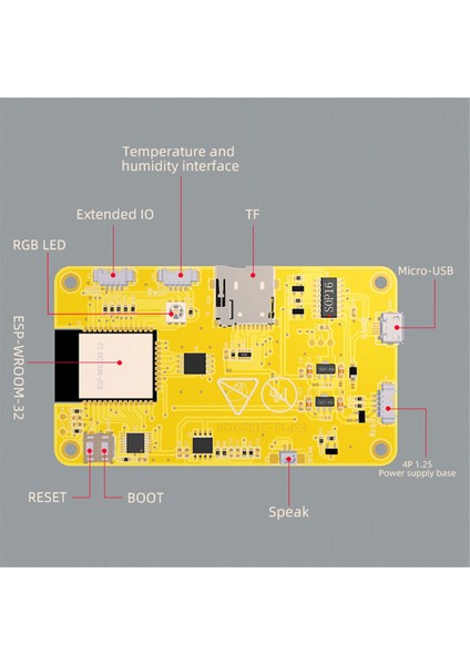 Akrilik Kabuklu ESP32 Geliştirme Kartı - Wifi Bluetooth 2.8 Inç 240X320 LCD Tft Dokunmatik Ekran Modülü (Yurt Dışından)