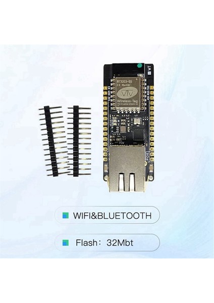 ETH01- Ethernet Wıfı Bluetooth 3'ü 1 Arada Iot Ağ Geçidi Uygun Modüllü Yerleşik ESP32-C3 Geliştirme Kartı (Yurt Dışından)