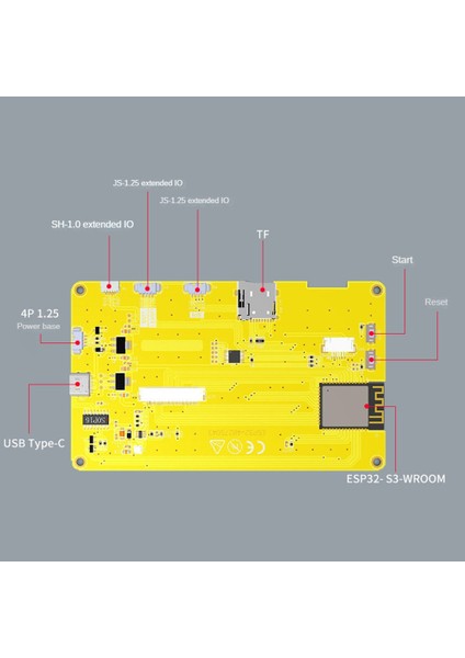 ESP32 Geliştirme Kurulu Lvgl 4.3 Inç LCD Akıllı Ekran Wifi Bluetooth Modülü Dokunmatik Olmadan Psram 16 M (Yurt Dışından)