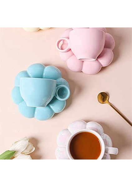 Sevimli Çift Kahve Fincanı -Erkek ve Kadın Kupa Öğrenci Ofisi Küçük -Seramik-Bardak -Kapasiteli Su Bardağı D (Yurt Dışından)