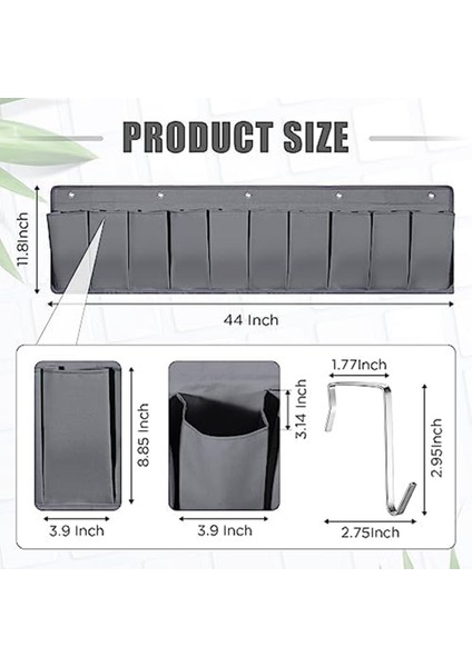 2 Adet Rv Shoebag Rv Ayakkabı Depolama Organizatör 44.1 Inç Asılı Shoebag Başucu Saklama Çantası ile 10 Ayakkabı Oyuncak Aracı A (Yurt Dışından)