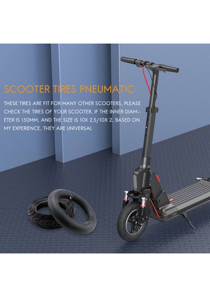 10 Inç Pnömatik Lastikler 80/65-6 Elektrikli Scooter E-Bisiklet Için 10X3.0-6 Yol Lastikleri Iç Tüpler Speedual Grace 10 Sıfır (Yurt Dışından)