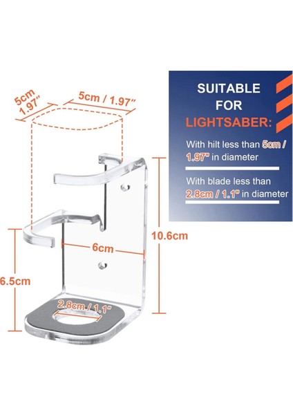 Lightsaber Duvara Montaj Standı Akrilik Lightsabers Ekran Tutucu Işın Kılıcı Duvar Raf Kanca Askı Koruyucu Ped ile (Yurt Dışından) modelleri