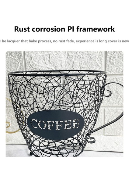 Kahve Kapsülü Evrensel Depolama Sepeti Kahve Fincanı Sepeti Kahve Pod Organizatör Tutucu Siyah Ev Cafe Otel Için Altın (Yurt Dışından) indirimleri