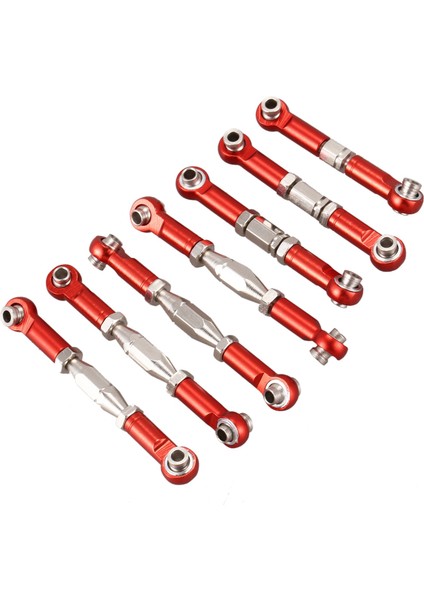 144001 1/14 Rc Araba Yedek Parçaları Metal Bağlantı Servo Çekme Çubuğu Direksiyon Rot Seti, Kırmızı (Yurt Dışından) fiyatları