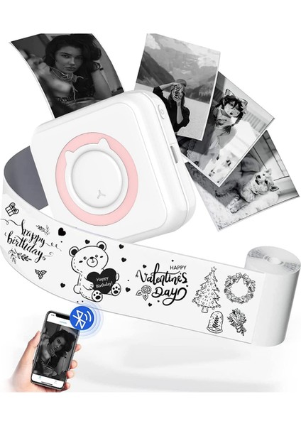 Taşınabilir Etiket Yazıcısı, Mini C15 Cep Termal Yazıcısı, Bluetooth Fotoğraf Yazıcısı, Taşınabilir Etiket Etiket Yazıcısı, Pembe (Yurt Dışından) indirimleri